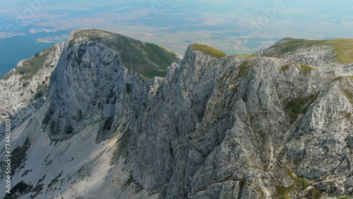 Aerial of mountains in park Durmitor, Montenegro