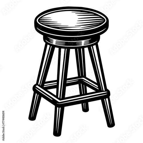 Bar stool silhouette vector illustration svg file
