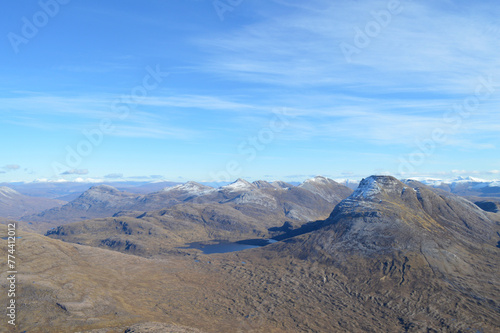 Scottish mountains in early spring time in highland Scotland, UK