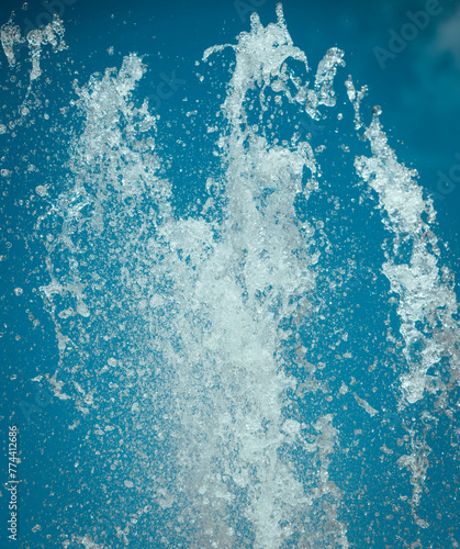 water splash on blue background 