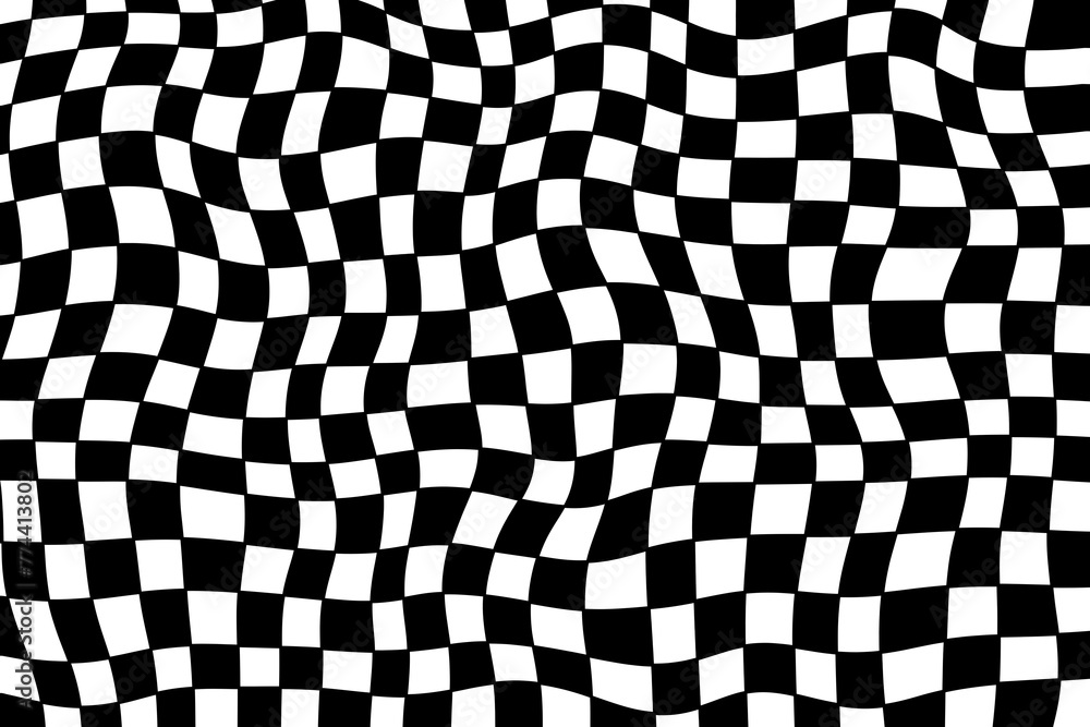 Pattern psychedelic checkerboard. Groovy retro wavy checkered texture. Psychedelic modern playful background. Retro graphic y2k design. Twisted and distorted trendy style illustration Pattern psychedelic checkerboard. Groovy retro wavy checkered texture. Psychedelic modern playful background. Retro graphic y2k design. Twisted and distorted trendy style illustration