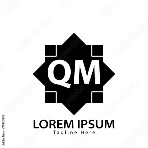 letter QM logo. QM. QM logo design vector illustration for creative company, business, industry photo