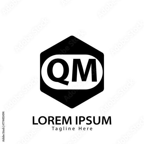 letter QM logo. QM. QM logo design vector illustration for creative company, business, industry photo