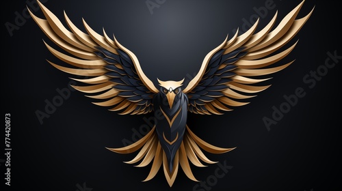 A majestic logo icon featuring a soaring eagle in flight.