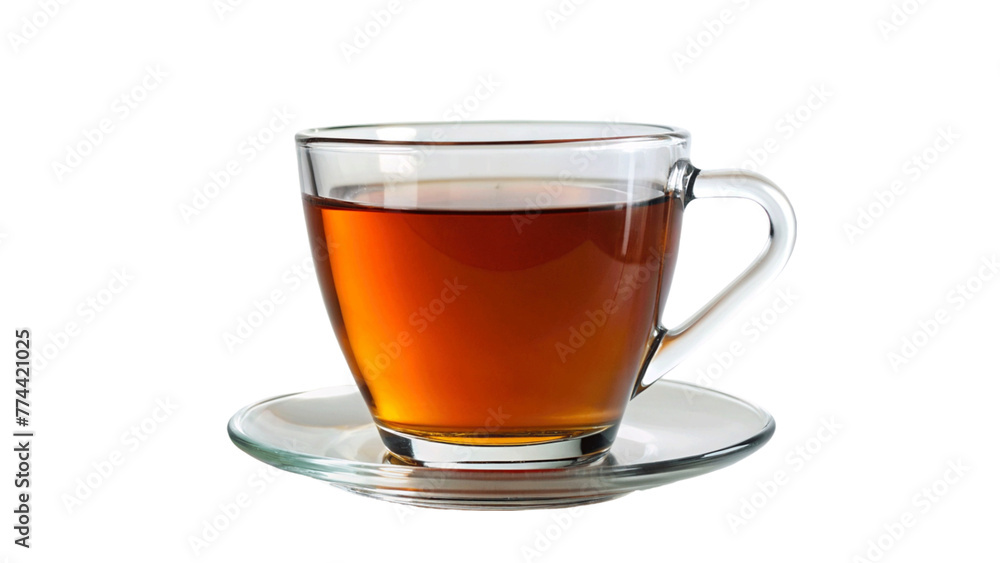 Glass cup of tea isolated on Transparent background. Glass cup of tea isolated on Transparent background.