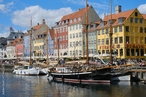 Wall Mural copenhagen lively touristic street