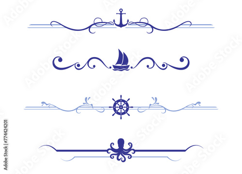 A set of nautical maritime themed dividers
