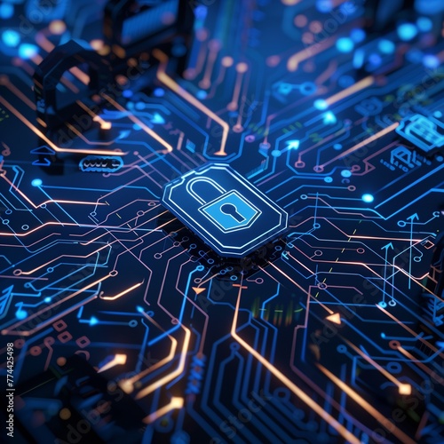 Cyber ​​security and data protection, internet network security, protect business and financial transaction data from cyber attack, user private data security encryption