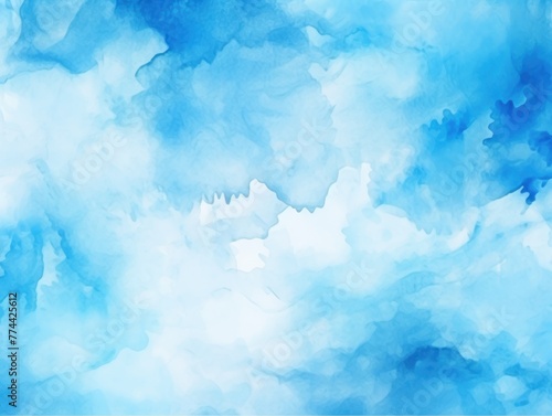 Sky Blue abstract watercolor stain background pattern  © Lenhard
