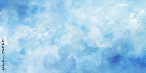 Sky Blue abstract watercolor stain background pattern 