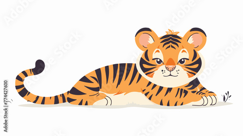 Illustration of a baby tiger with empty callouts on