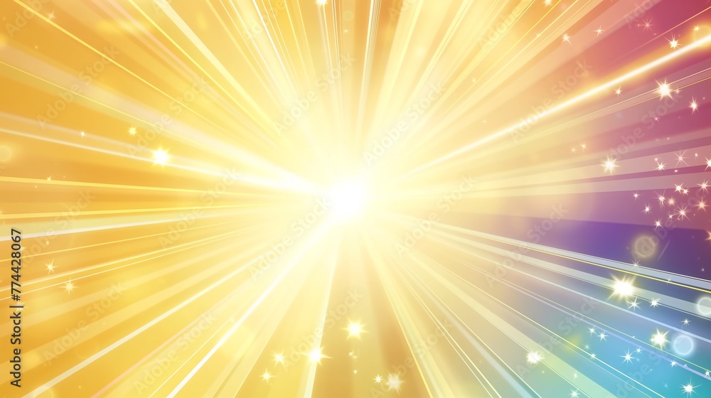 Obraz premium Abstract light ray background, sunburst or sun burst retro background. Ray light stripes.