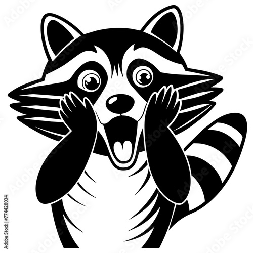 raccoon  grabs silhouette vector illustration svg file