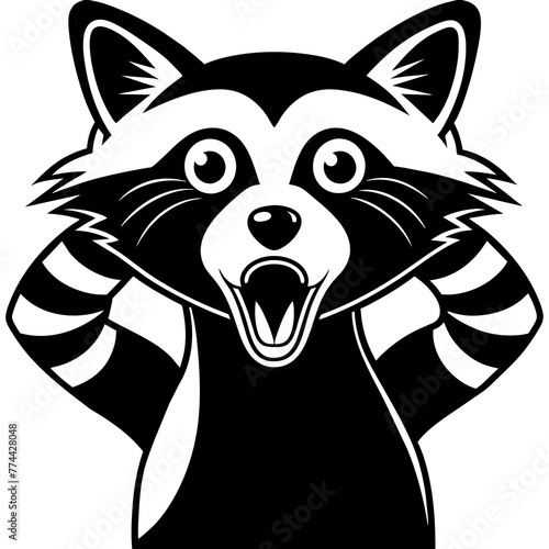 raccoon  grabs silhouette vector illustration svg file