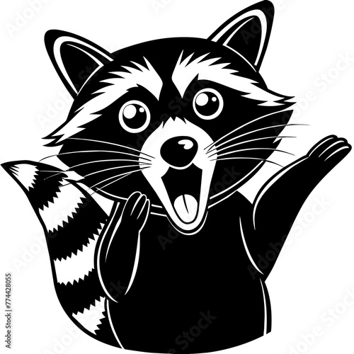 raccoon  grabs silhouette vector illustration svg file
