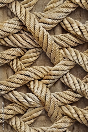 Rope and knotwork texture, demonstrating the skill and craftsmanship of sailors and pirates created with Generative AI Technology