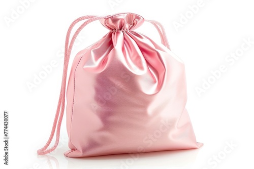 Pink hot water bag on white background