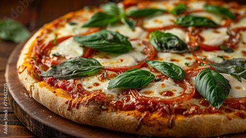 Simplicity and Beauty of Margherita Pizza, generative ai