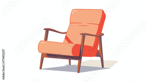 Illustration of a chair on a white background flat