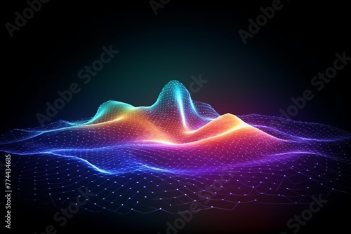Holography and Scientific Visualization, Light Waves, Three-Dimensional Technology Concept Background	