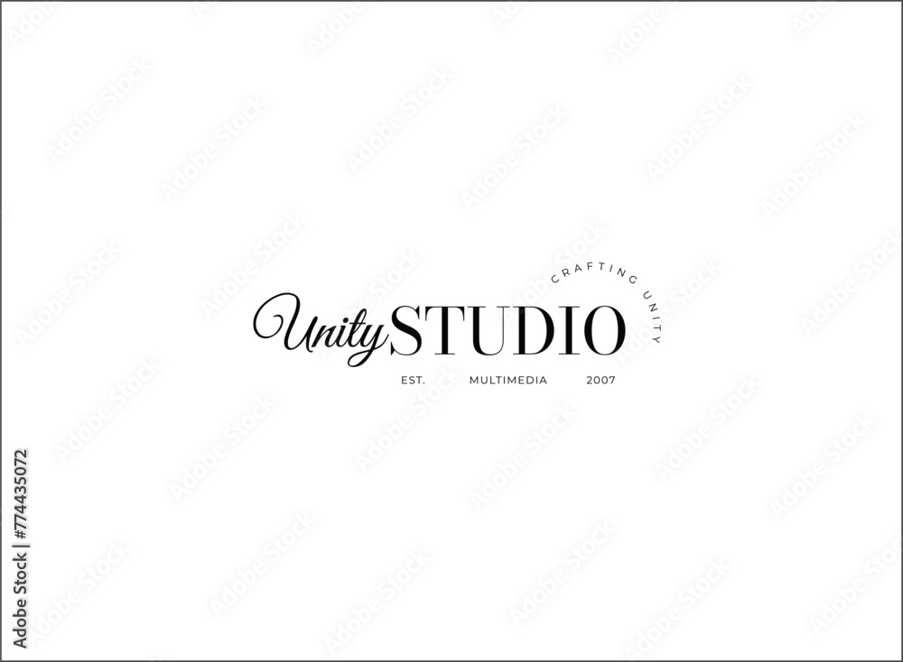 Minimal and Aesthetic typography logo template for company and beauty business Minimal and Aesthetic typography logo template for company and beauty business