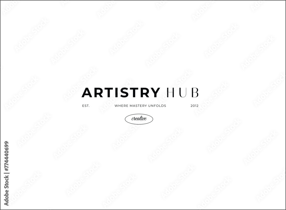 Minimal and Aesthetic typography logo template for company and beauty business
