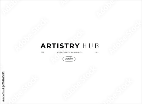 Minimal and Aesthetic typography logo template for company and beauty business