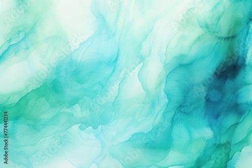 Turquoise abstract watercolor stain background pattern 