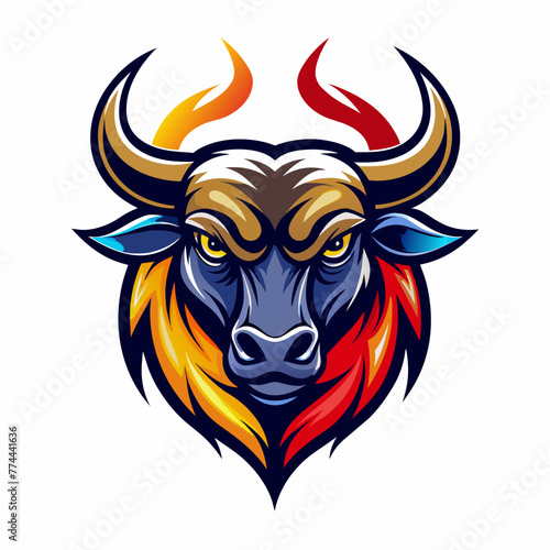 Modern, Bull, Vector, Logo, Illustration, Strong, 