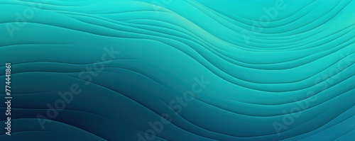 Turquoise gradient wave pattern background with noise texture and soft surface