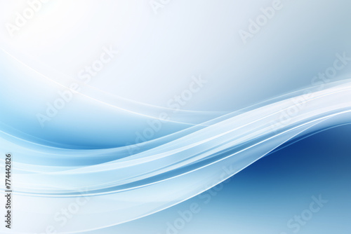 Abstract Blue White Art: Flowing Lines, Tranquil Harmony