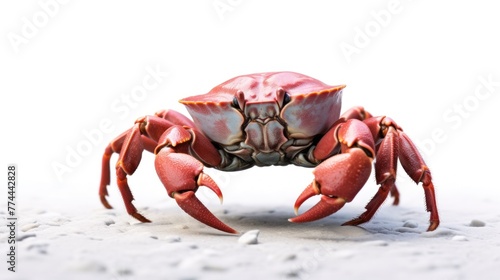 crab walking white background 8k photography, ultra HD, sharp