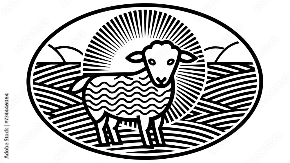 a--sheep-icon-in-circle-logo vector illustration a--sheep-icon-in-circle-logo vector illustration