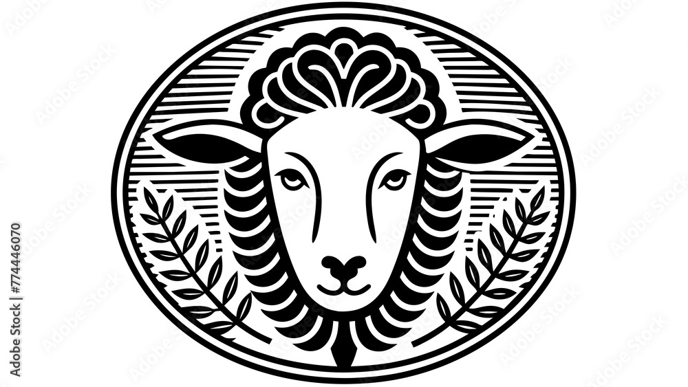 a--sheep-icon-in-circle-logo vector illustration a--sheep-icon-in-circle-logo vector illustration