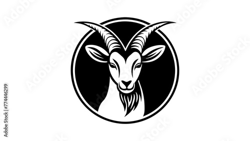 a--goat-icon-in-circle-logo vector illustration