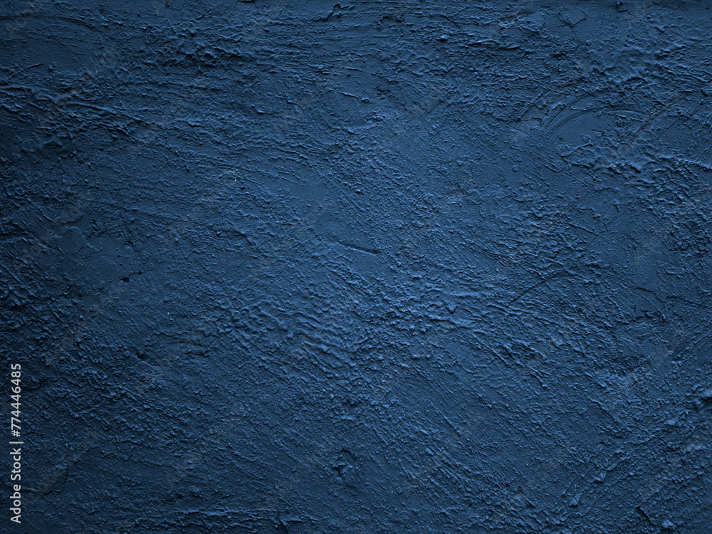 Beautiful Dark Blue grunge plaster Wall Background