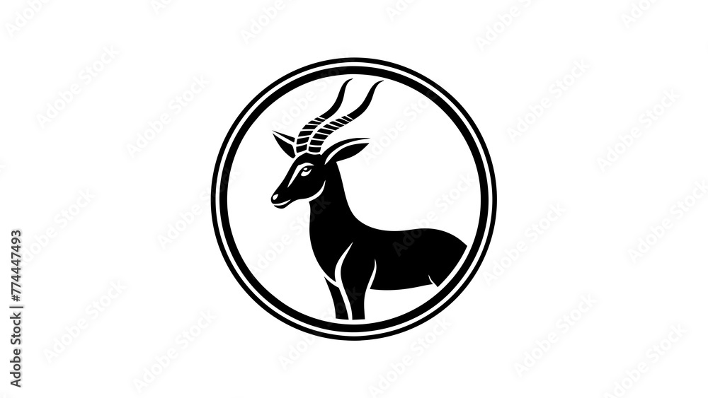a-picture-of--a--antelope-icon-in-circle-logo 