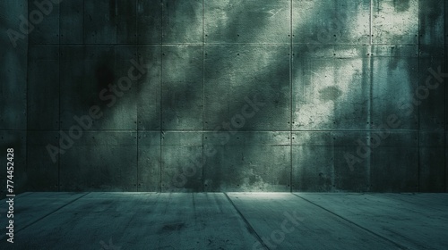 Empty, dark abstract cement wall.