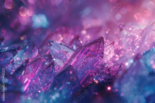 A shimmering crystalline texture, inspired by the aetherial energy that flows through the land, with radiant hues and magical sparkles created with Generative AI Technology © Sentoriak