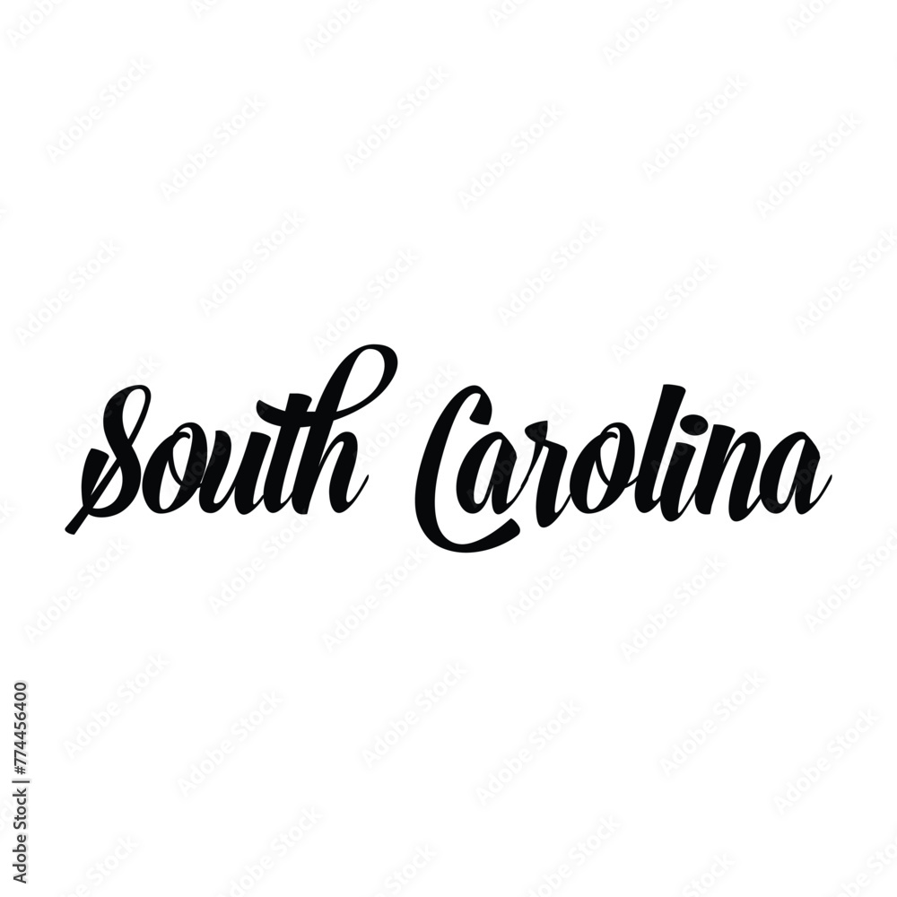 Vector South Carolina text typography design for tshirt hoodie baseball cap jacket and other uses vector	