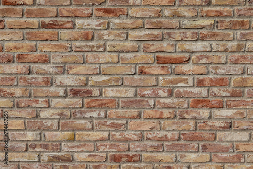 Old red brick wall, mur ściana z czerwonej cegły 
