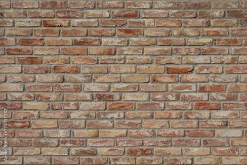 Old red brick wall, mur ściana z czerwonej cegły 
