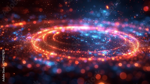 Techno Futuristic Background. Generative AI