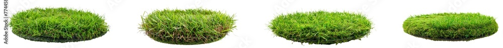 Obraz premium Circular Grass Patch on Transparent