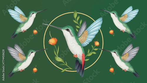 Collection of Bird Vectors on White Background