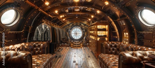 Victorian Dressing Room Aboard a Steampunk Airship A Perfect Blend of Elegance and Adventure