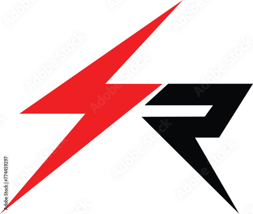 Electric Logo. abstract letter S from negative space lightning bolt , tunder bolt design logo template, vector illustration