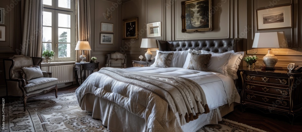 FiveStar Haven A Luxurious Hotel Bedroom Echoing Elegance and Comfort