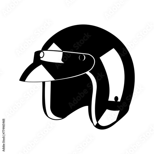 sport racing helmet vector icon