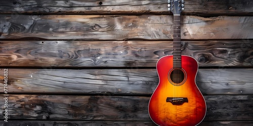 stock image of a guitar on a simple isolated background, and an image © Nikita